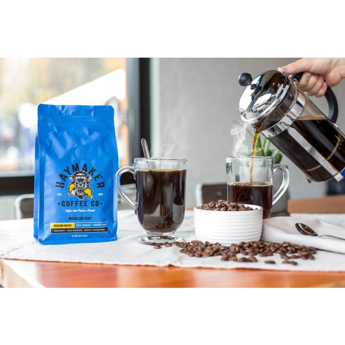 HAYMAKER COFFEE CO. Middleweight Medium Roast Coffee Blend, Well-Rounded Flavor, 100% Ground Arabica Bean, 12 Ounce, Roasted in USA main product photo