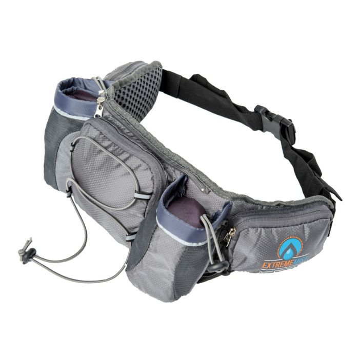 ExtremeMist Detachable Dual Holster Hydration Waist-Pack (Adjustable Large-4XL) (Gray) main product photo